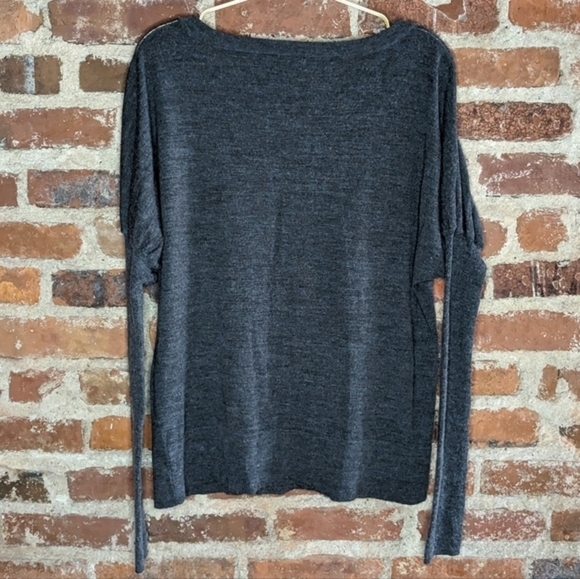 The Limited XL Dark Gray Wool Blend Pullover Scoop‎ Neck Sweater - Picture 7 of 10